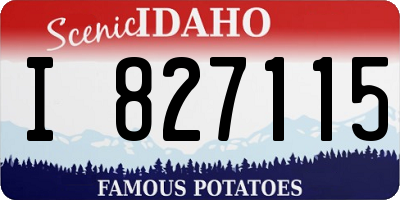 ID license plate I827115