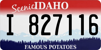 ID license plate I827116
