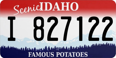 ID license plate I827122