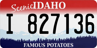 ID license plate I827136