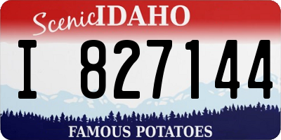 ID license plate I827144