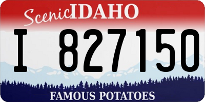 ID license plate I827150