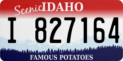 ID license plate I827164