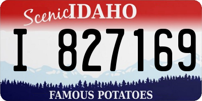 ID license plate I827169