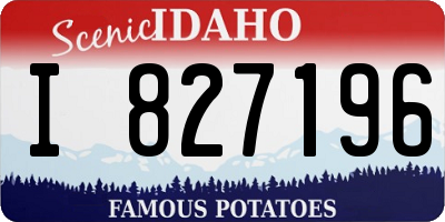 ID license plate I827196