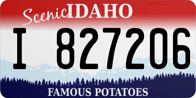 ID license plate I827206
