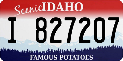 ID license plate I827207