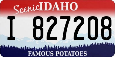ID license plate I827208