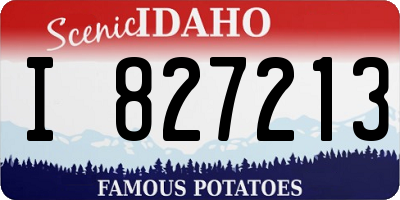 ID license plate I827213