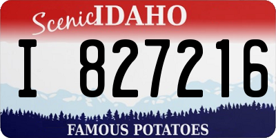 ID license plate I827216