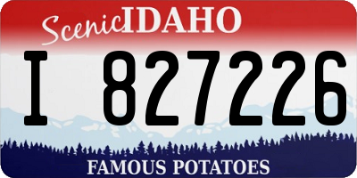 ID license plate I827226
