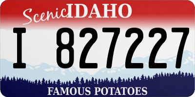 ID license plate I827227