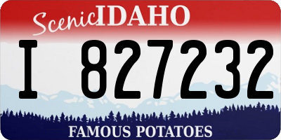 ID license plate I827232