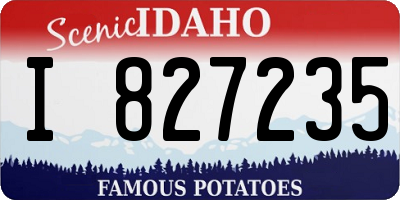 ID license plate I827235