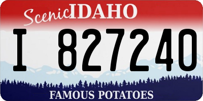 ID license plate I827240