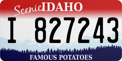 ID license plate I827243