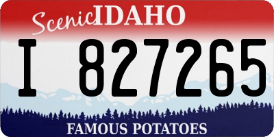 ID license plate I827265