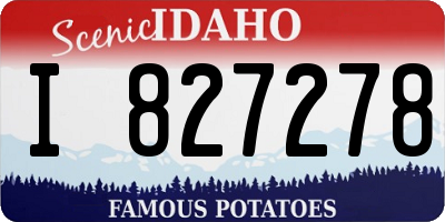 ID license plate I827278