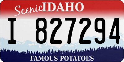 ID license plate I827294