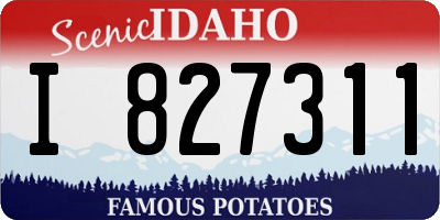 ID license plate I827311