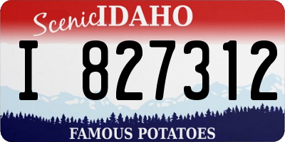 ID license plate I827312
