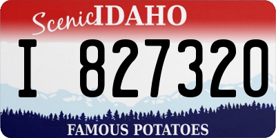 ID license plate I827320