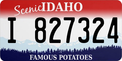 ID license plate I827324