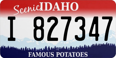 ID license plate I827347