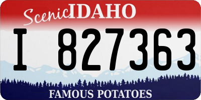ID license plate I827363