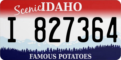 ID license plate I827364