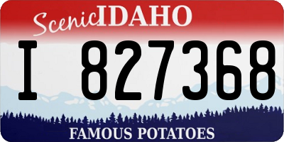 ID license plate I827368
