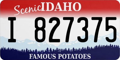 ID license plate I827375