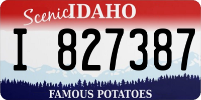 ID license plate I827387