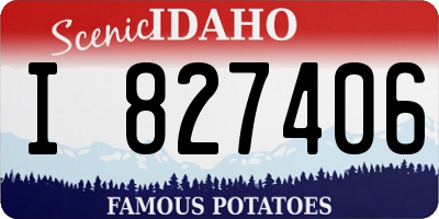 ID license plate I827406