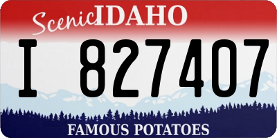 ID license plate I827407