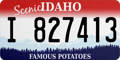 ID license plate I827413