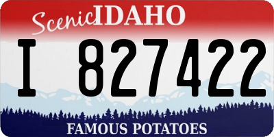 ID license plate I827422