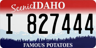 ID license plate I827444