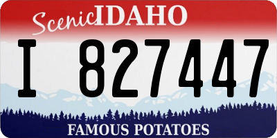 ID license plate I827447