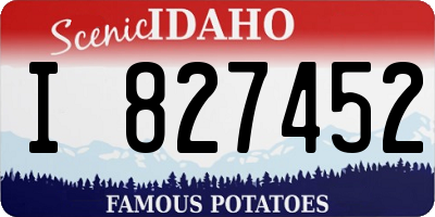 ID license plate I827452