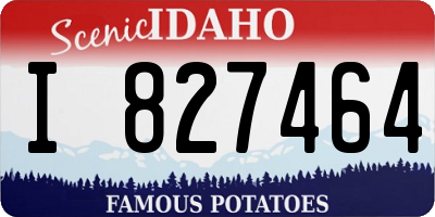 ID license plate I827464