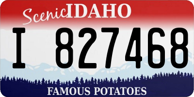 ID license plate I827468