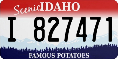 ID license plate I827471
