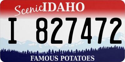 ID license plate I827472