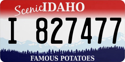 ID license plate I827477