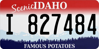 ID license plate I827484