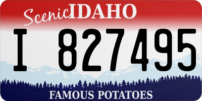 ID license plate I827495