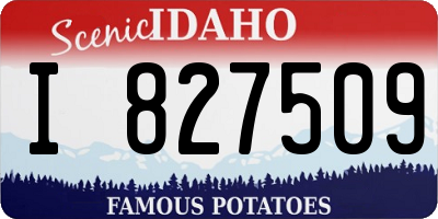 ID license plate I827509