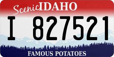 ID license plate I827521