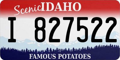 ID license plate I827522